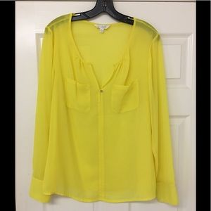 New Bright Yellow long sleeve blouse